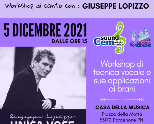 Workshop di canto moderno con Giuseppe Lopizzo