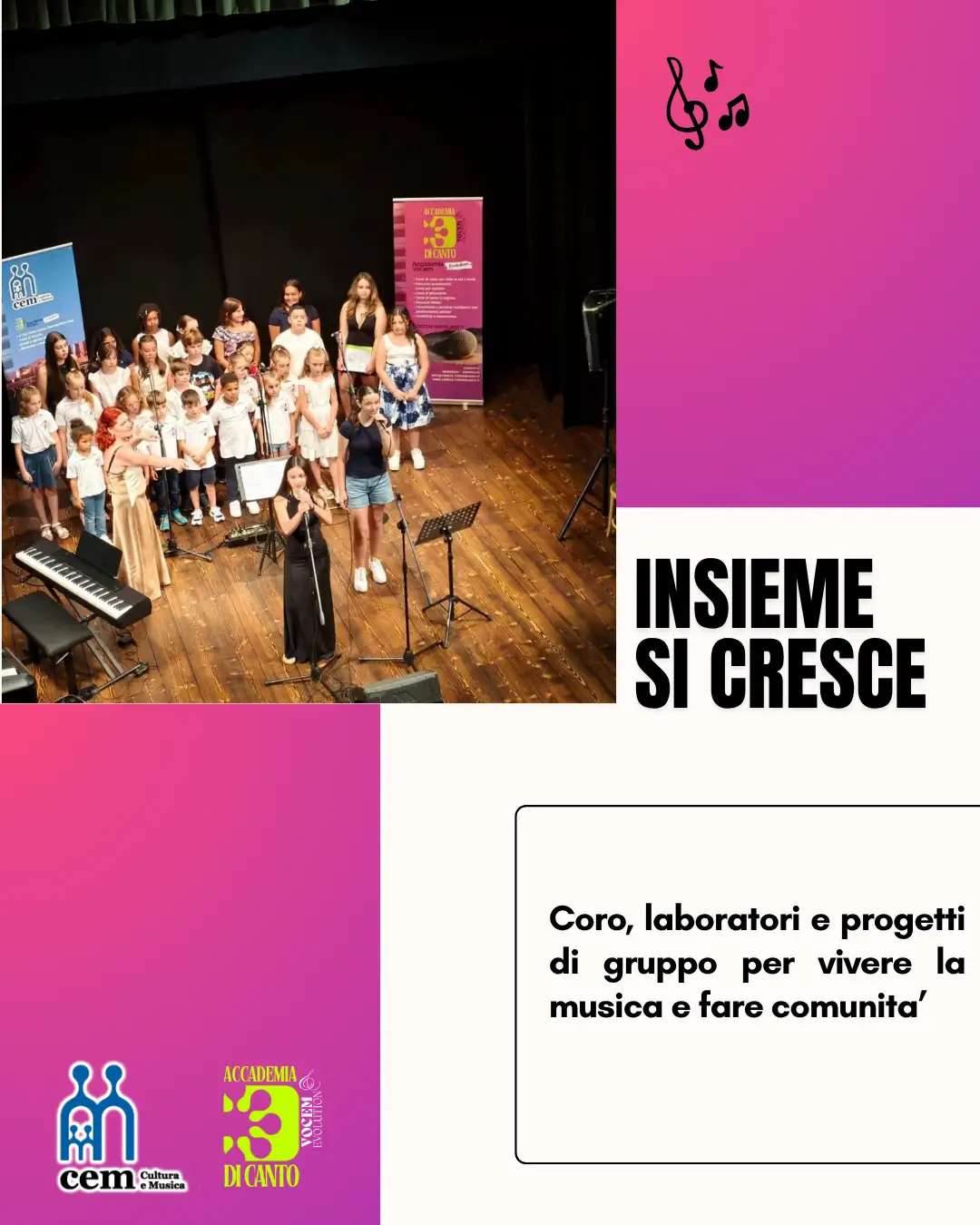 Insieme si cresce: coro, laboratori e progetti di gruppo